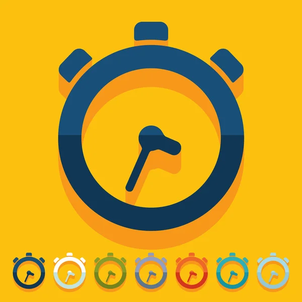 Diseño plano: reloj — Vector de stock