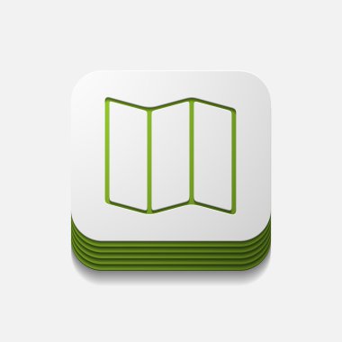 kare düğme: harita