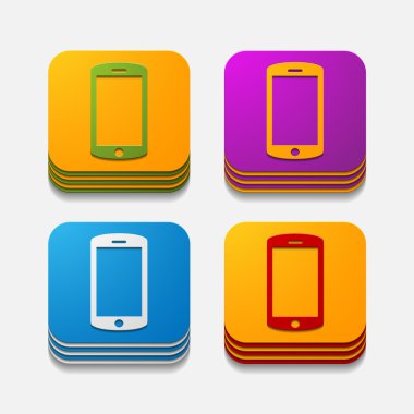 kare düğme: smartphone