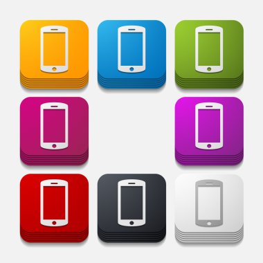 kare düğme: smartphone