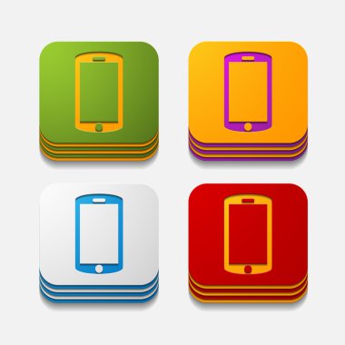 kare düğme: smartphone