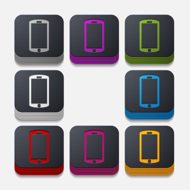kare düğme: smartphone