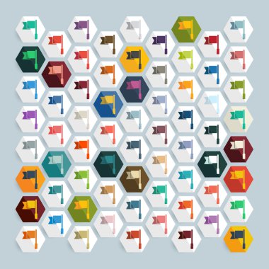 düz tasarım: bayrak