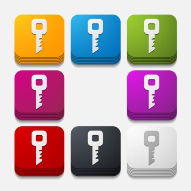 kare düğme: anahtar