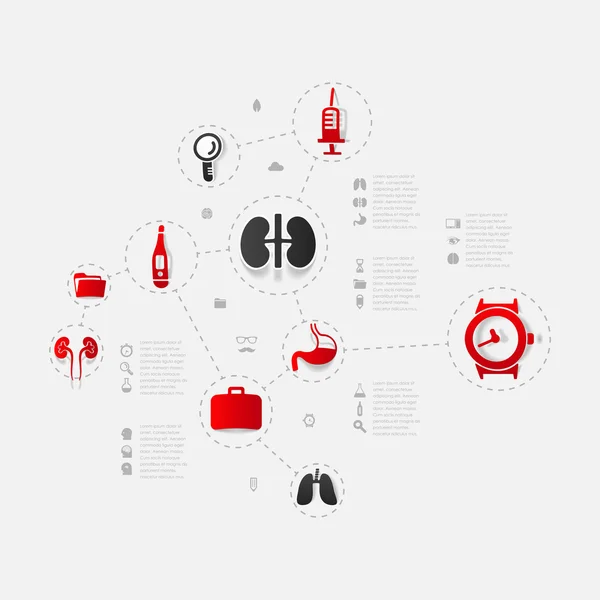 Ensemble d'icônes médicales — Image vectorielle