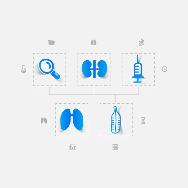 Ensemble d'icônes médicales — Image vectorielle