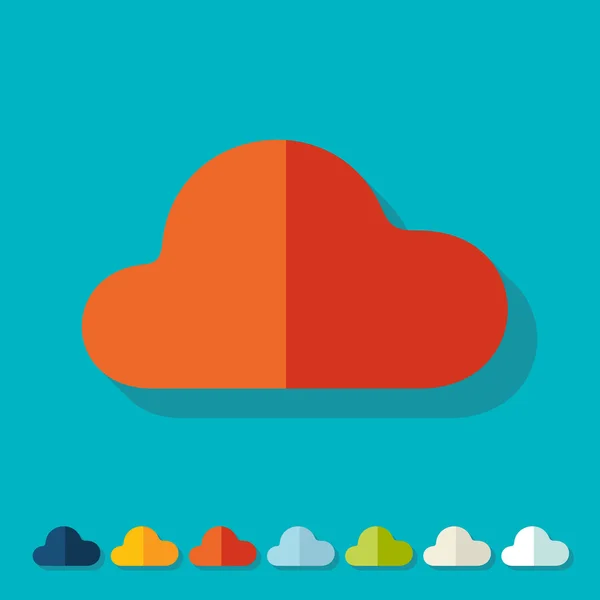 Flat design: cloud — Stock Vector