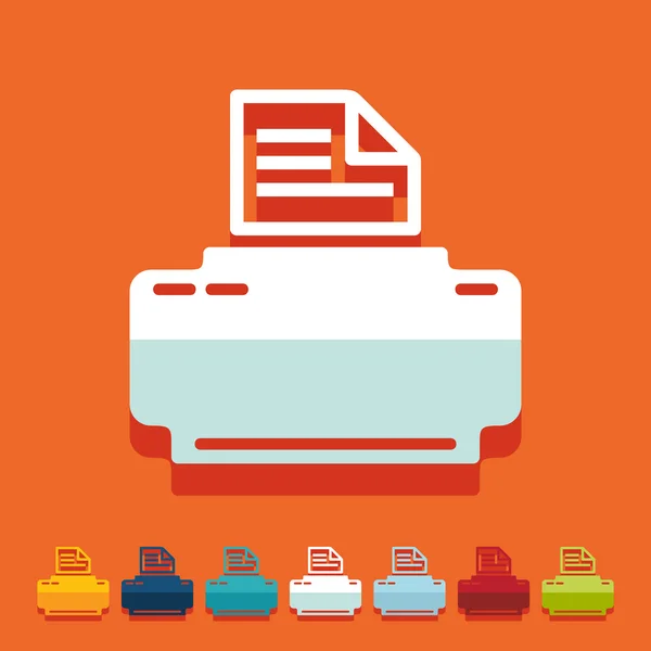 Flat design: typewriter — Stock Vector