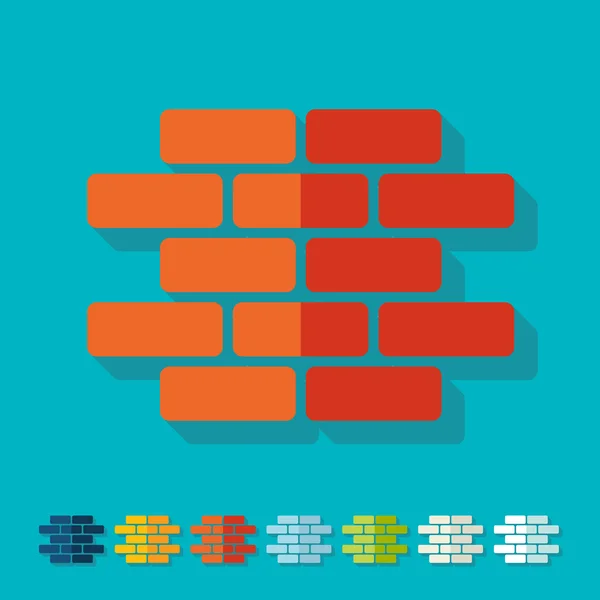 Flat design: brick — Stock Vector