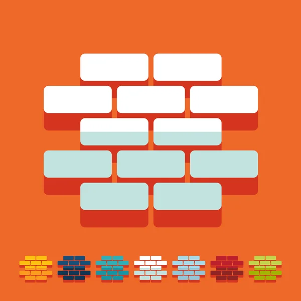 Flat design: brick — Stock Vector