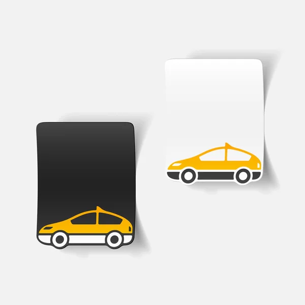 Elemento de diseño realista: taxi — Vector de stock