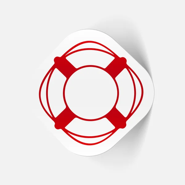 현실적인 디자인 요소: lifebuoy — 스톡 벡터