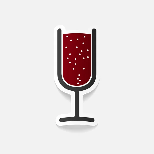 Elemento de diseño realista: vino — Vector de stock