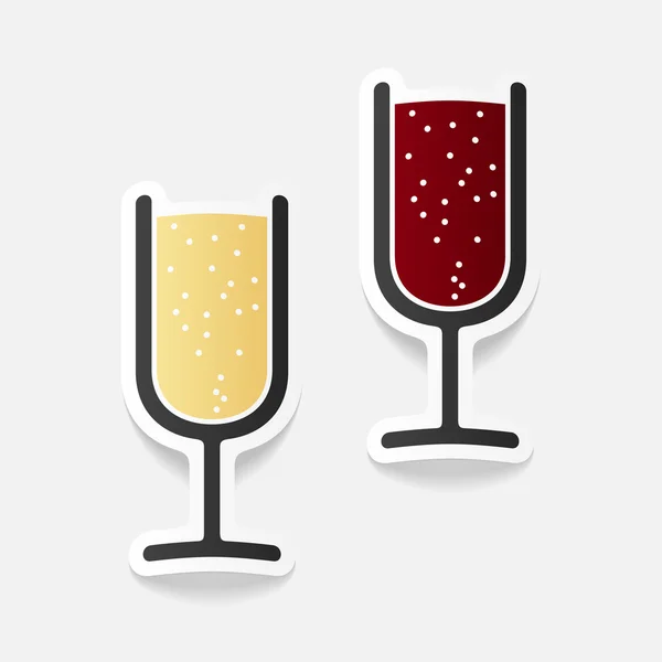 Realistický grafický prvek: víno — Stockový vektor