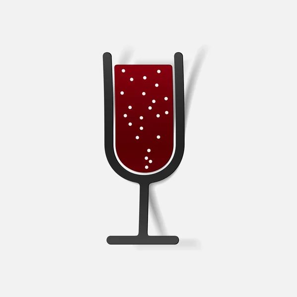 Elemento de diseño realista: vino — Vector de stock