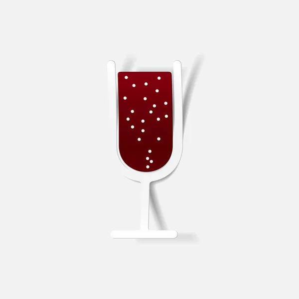 Elemento de diseño realista: vino — Vector de stock