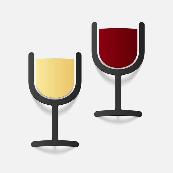 Elemento de diseño realista: vino — Vector de stock