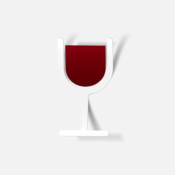 Élément de design réaliste : vin — Image vectorielle