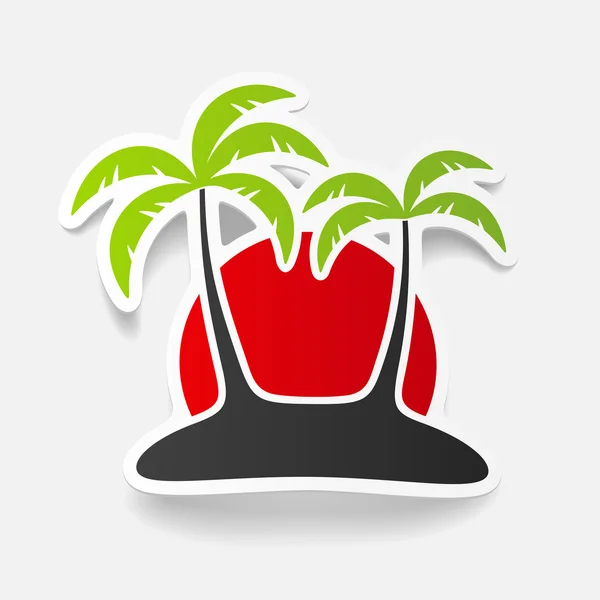 Realistic design element: palm — Stock Vector