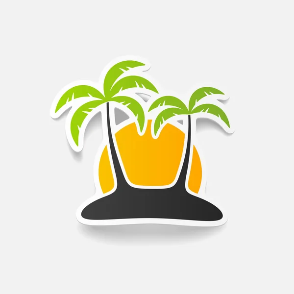 Realistic design element: palm — Stock Vector