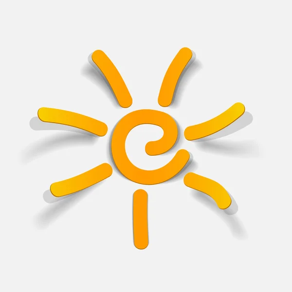 Realistic design element: sun — Stock Vector
