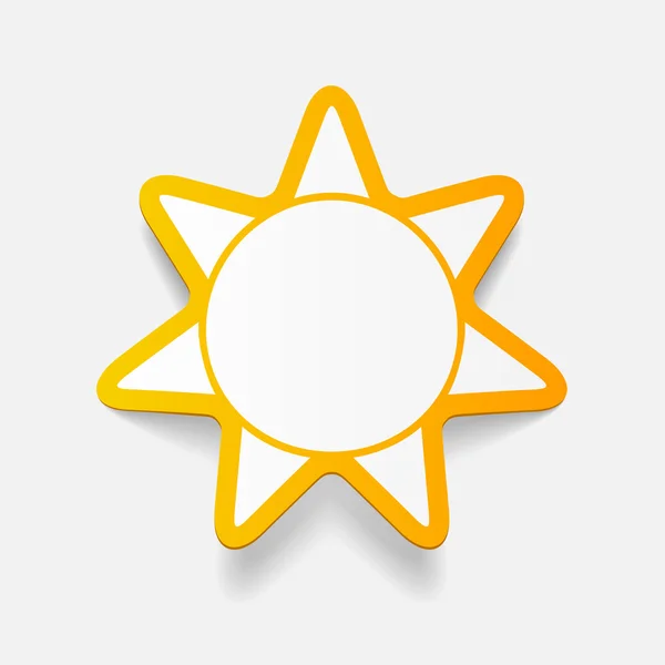 Projekt realistyczny element: słońce — Wektor stockowy
