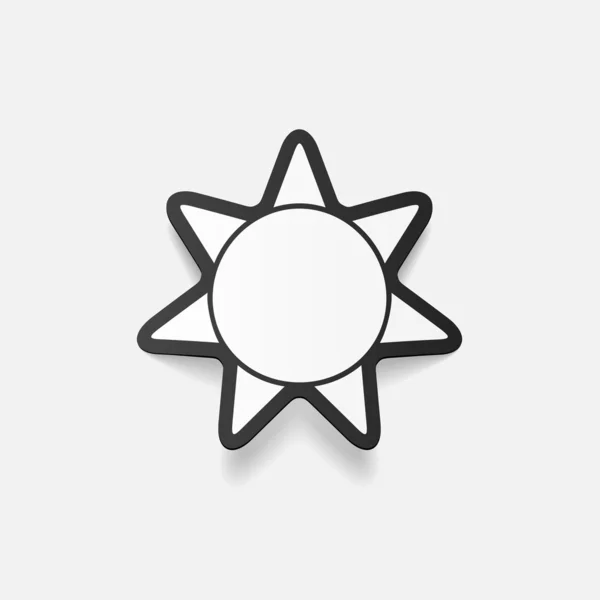 Elemento de diseño realista: sol — Vector de stock