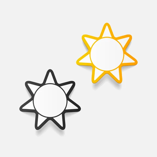 Elemento de diseño realista: sol — Vector de stock