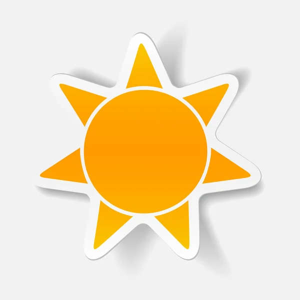 Realistic design element: sun — Stock Vector