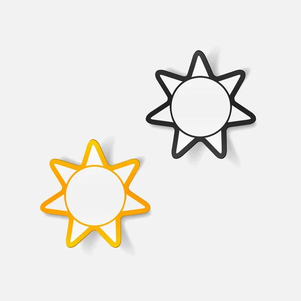 現実的な設計要素: 太陽 — ストックベクタ