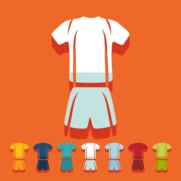 Düz tasarım: Futbol Giyim — Stok Vektör
