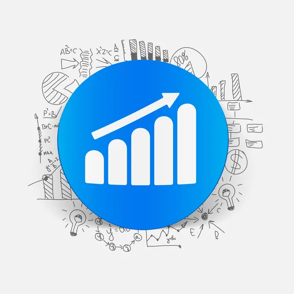 Desenho de fórmulas de negócios: gráfico — Vetor de Stock