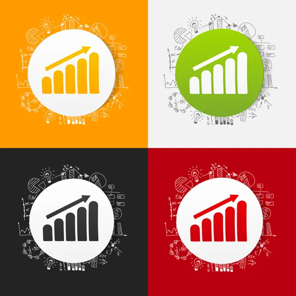 Drawing business formulas: chart — Stock Vector