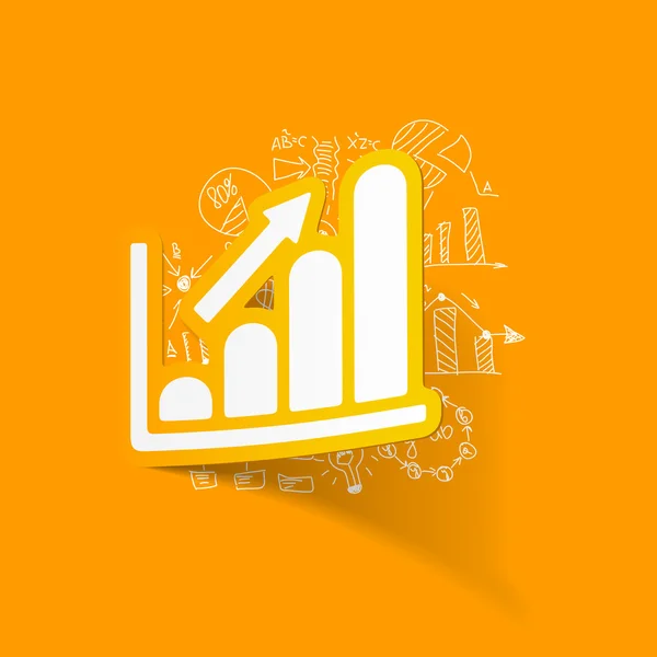 Desenho de fórmulas de negócios: gráfico — Vetor de Stock