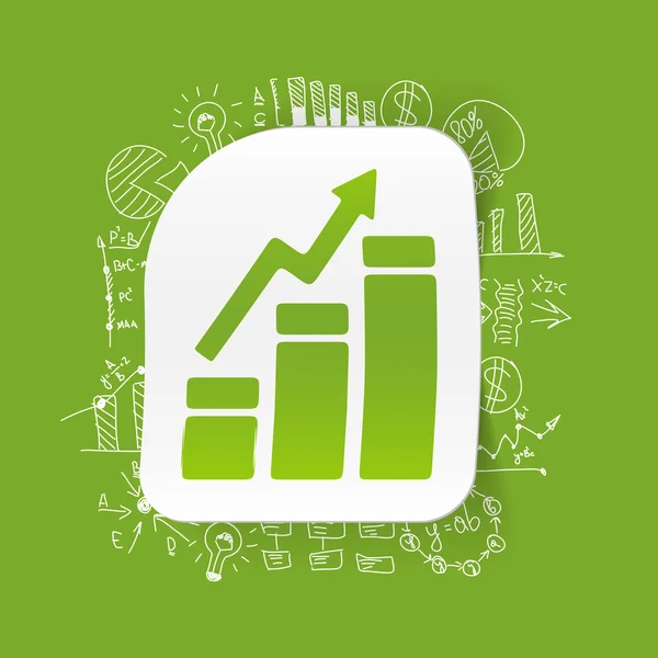 Desenho de fórmulas de negócios: gráfico — Vetor de Stock