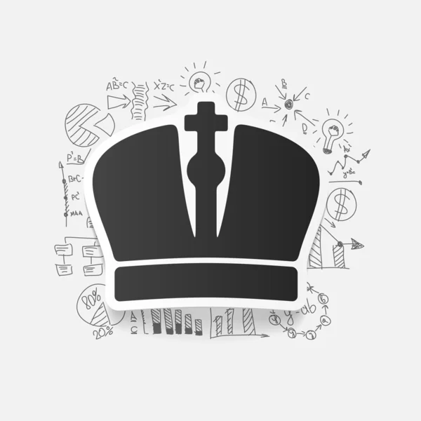 Drawing business formulas: crown — Stock Vector