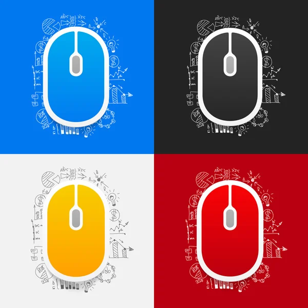 Drawing business formulas: mouse — Stock Vector