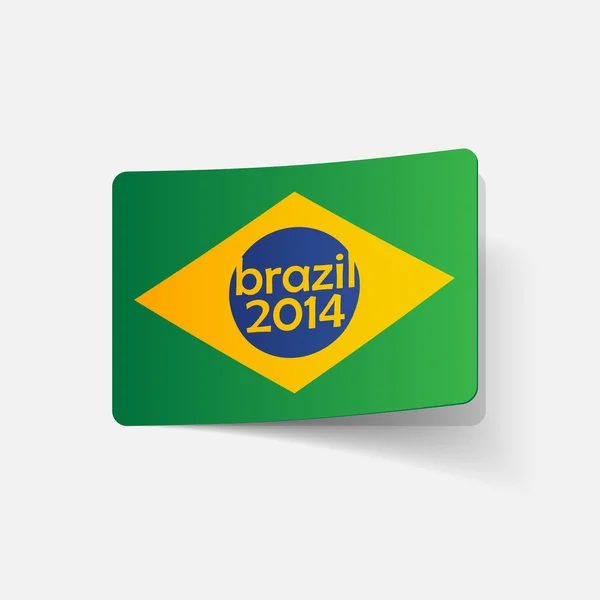 Elemento de diseño realista: Brasil — Vector de stock