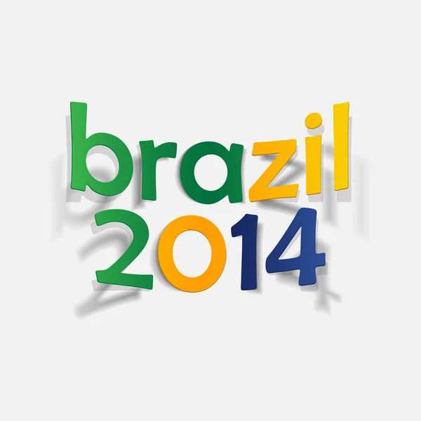 Gerçekçi tasarım öğesi: Brezilya — Stok Vektör