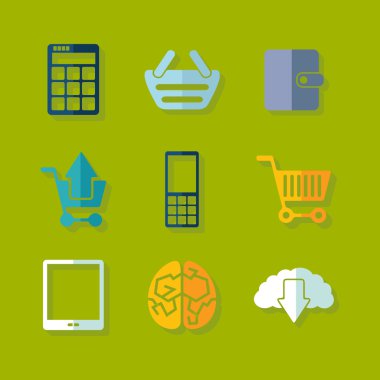 Düz simgeler kümesi