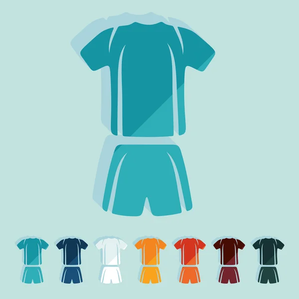 Design plano: Roupa de futebol — Vetor de Stock