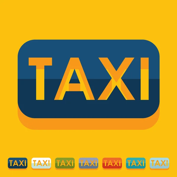 Platt design: taxi — Stock vektor