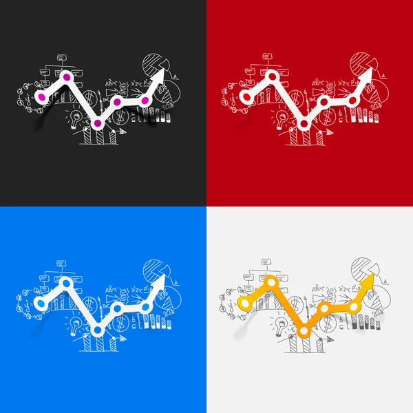 Dibujo de fórmulas de negocio: gráfico — Vector de stock