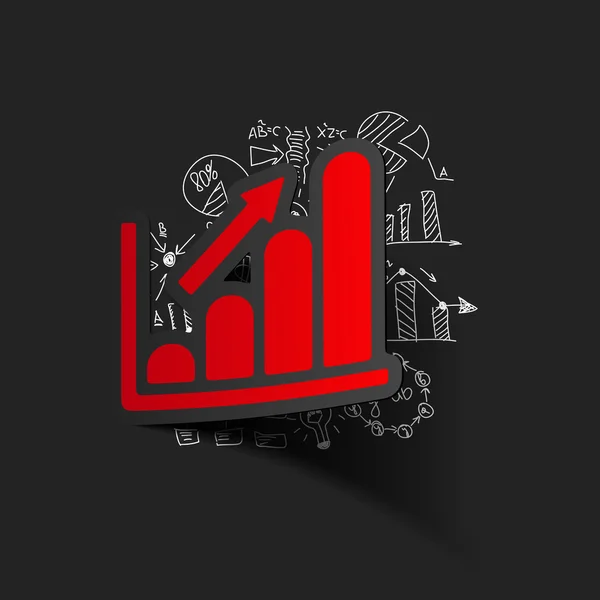 Desenho de fórmulas de negócios: gráfico — Vetor de Stock