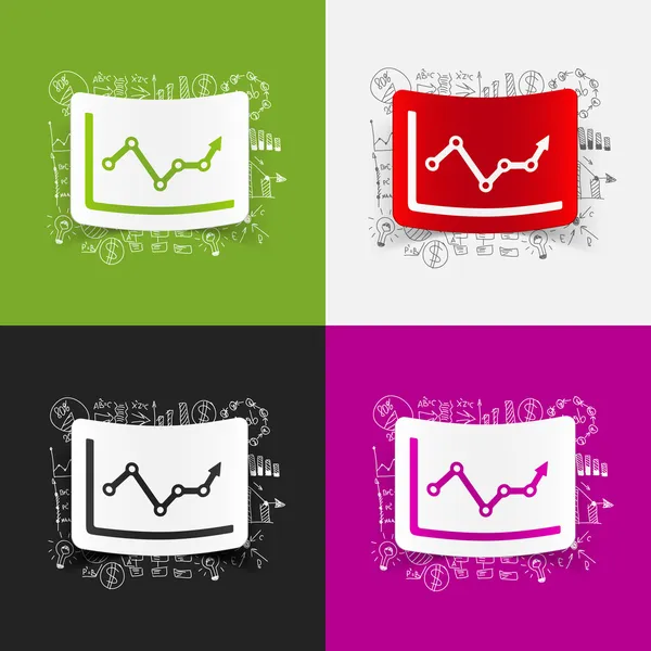 Desenho de fórmulas de negócios: gráfico — Vetor de Stock