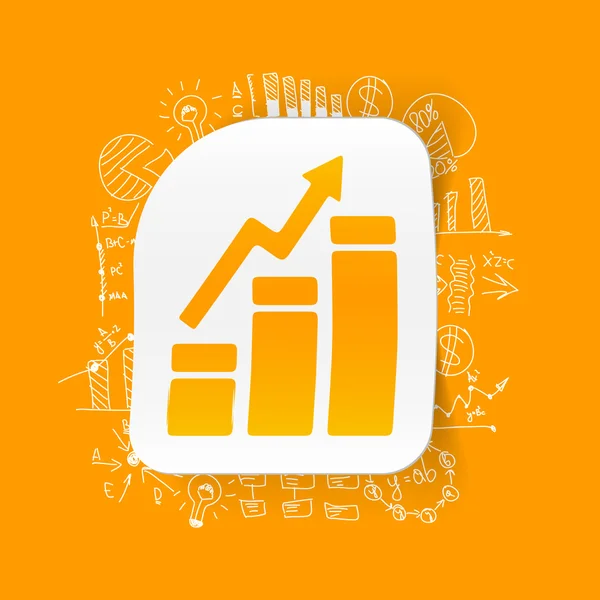 Desenho de fórmulas de negócios: gráfico — Vetor de Stock