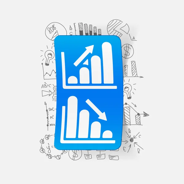 비즈니스 수식 그리기: 차트 — Stock Vector