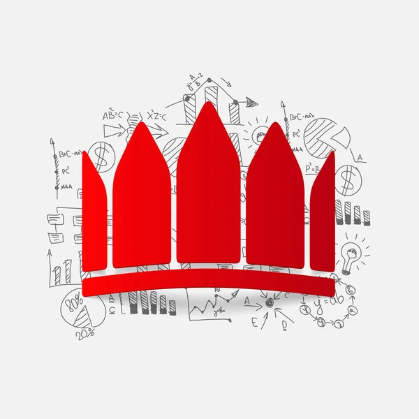 Drawing business formulas: crown — Stock Vector