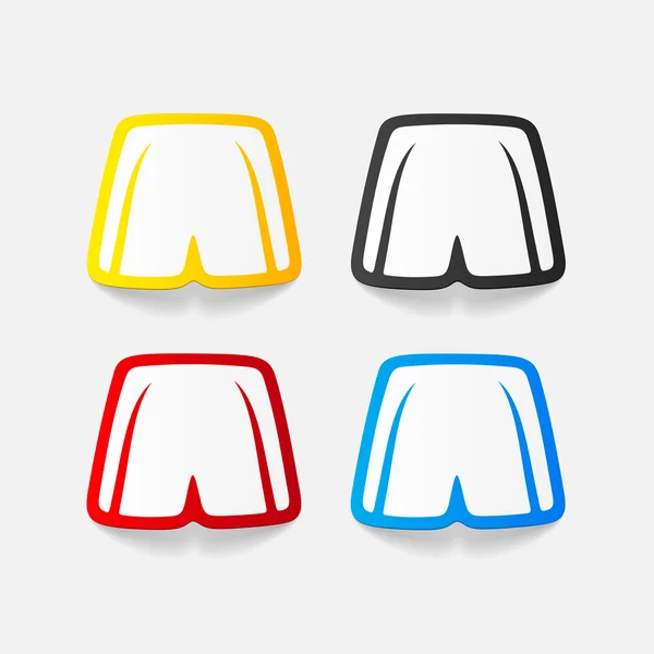 Elemento de diseño realista: pantalones cortos — Vector de stock