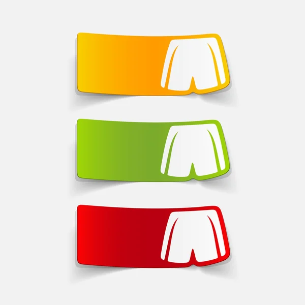 Elemento de diseño realista: pantalones cortos — Διανυσματικό Αρχείο